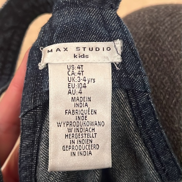 Girl's Max Studio Dark Denim Jumper Size 4T - Picture 8 of 8
